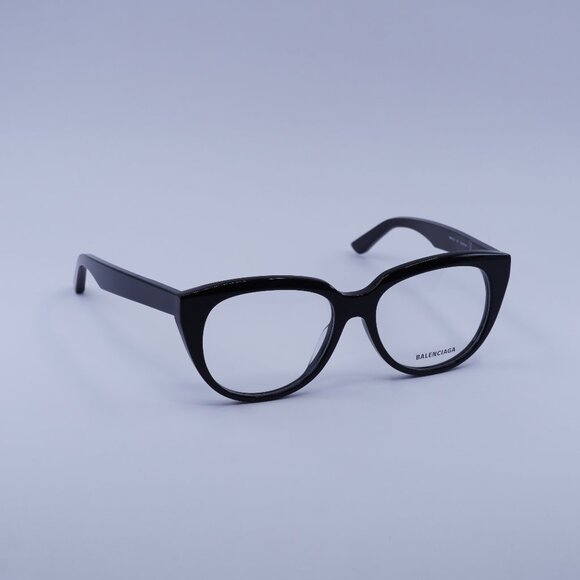 Balenciaga BB0131O 001 Eyeglasses Black 53mm Cat Eye Frame - Picture 1 of 9